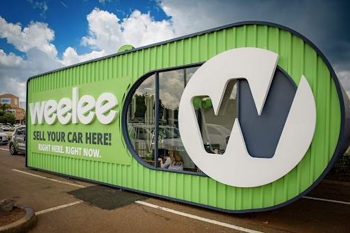 Visit a Weelee pod for a car valuation
