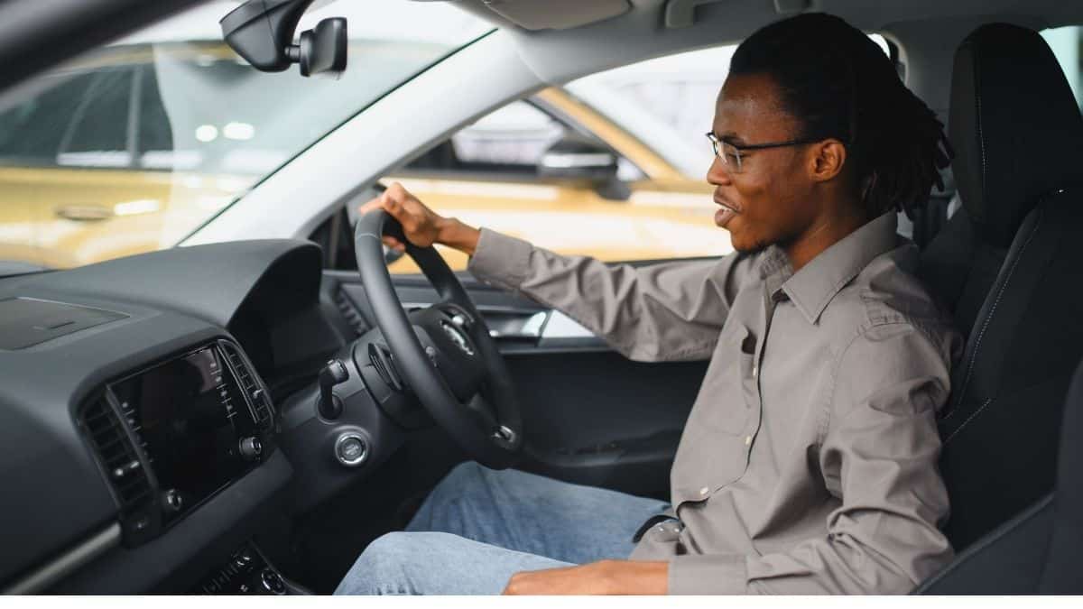 Man test drives a used car for sale in Gauteng