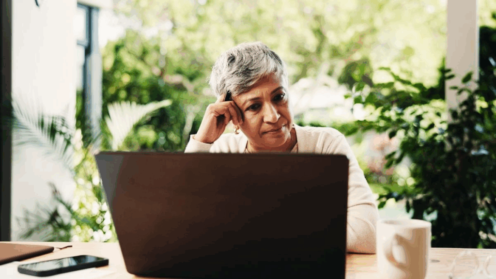 Woman researches vehicle access options with bad credit.